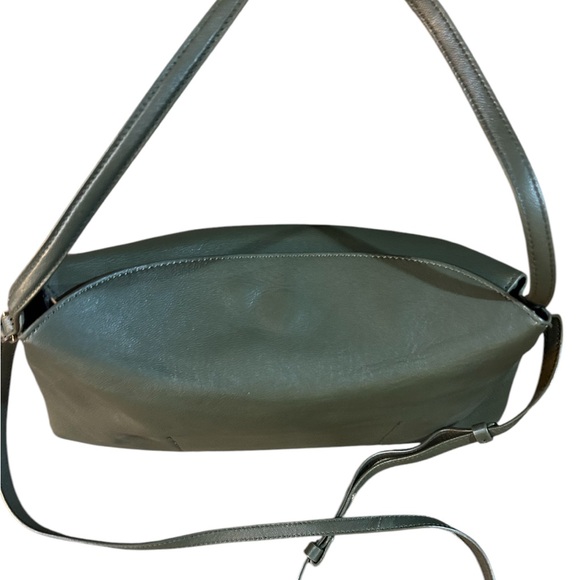 NEW Massimo Dutti Nappa Leather Olive Green Bag Handbag - Picture 4 of 7